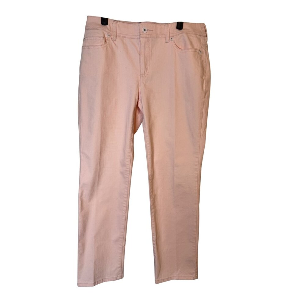 2/$30 Chicos size 0 Pink Straight-Leg Jeans